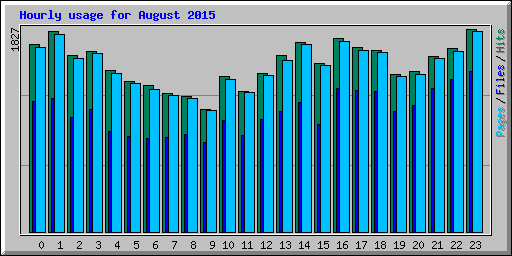 Hourly usage for August 2015