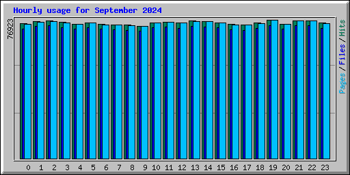 Hourly usage for September 2024