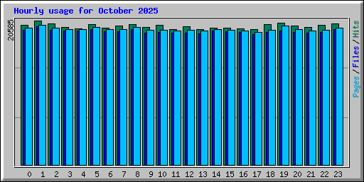 Hourly usage for October 2025